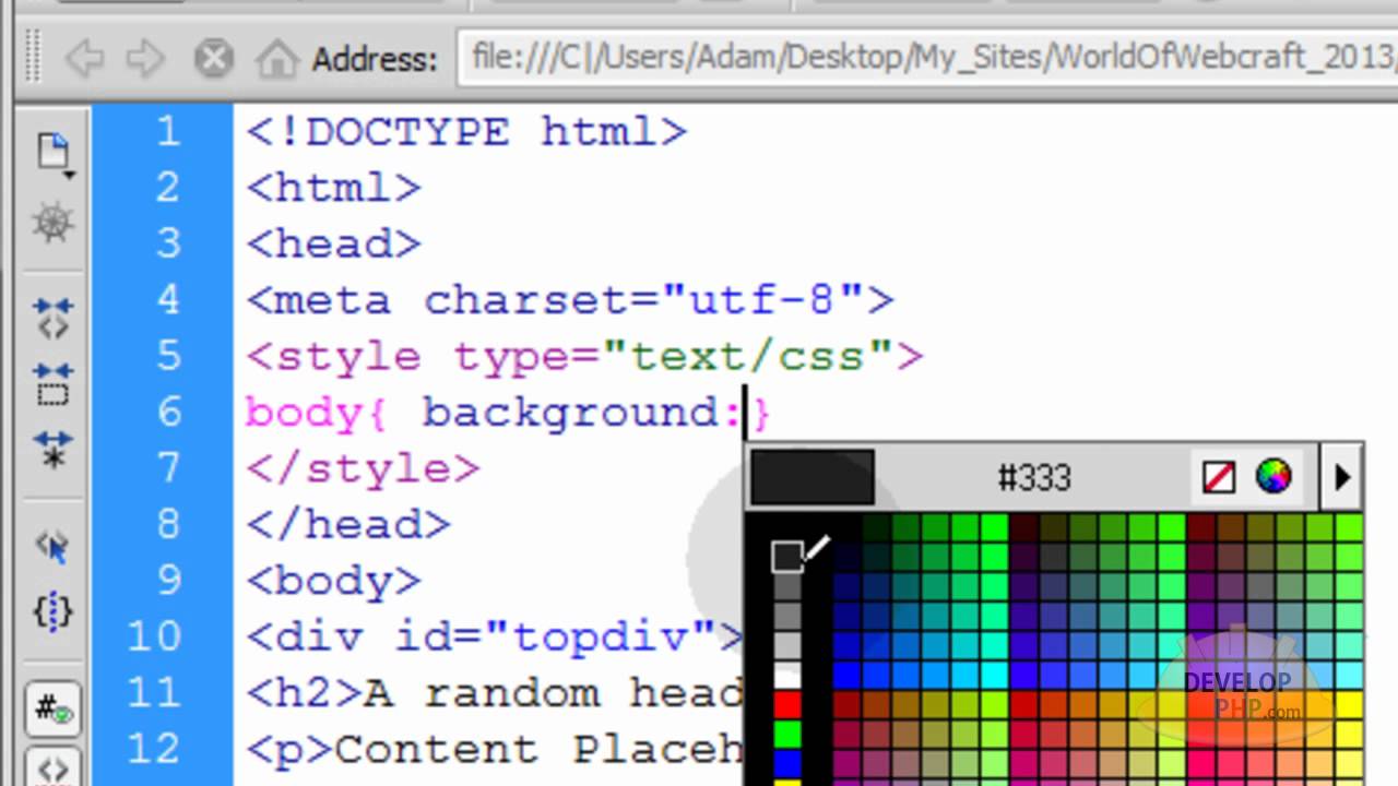 html5 codes for websites